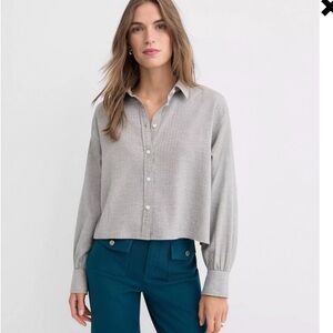 NWT Loft Sparkle Herringbone Modern Everyday Shirt
